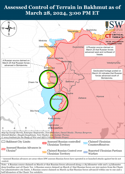 
Росіяни зазнають втрат бронетехніки західніше Авдіївки: карти ISW 