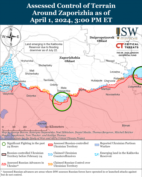 
Росіяни наступають під Авдіївкою і на лівому березі в Херсонській області: карти ISW 