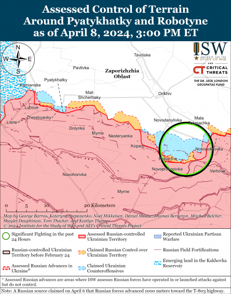 
ISW фіксує просування росіян на кількох напрямках фронту: карти боїв 