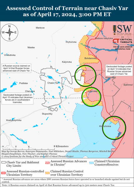 
ЗСУ відбили кілька спроб наступу росіян біля Сіверська: карти ISW 