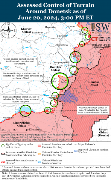 
ЗСУ відбивають території біля Вовчанська, ворог просунувся в районі Часового Яру: карти ISW 