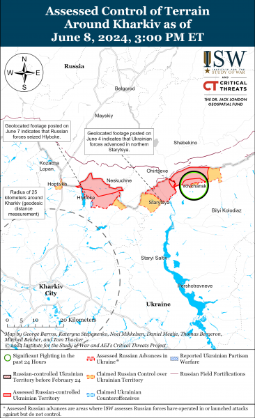 
Росіяни, ймовірно, захопили село Глибоке на Харківському напрямку: карти ISW 