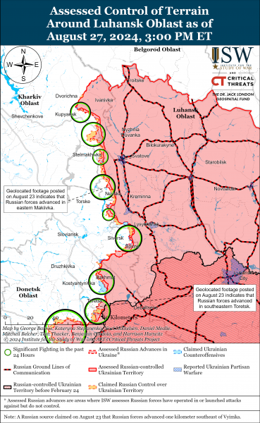 
ЗСУ повернули позиції біля Кремінної, але й ворог просувається на Донбасі: карти ISW 