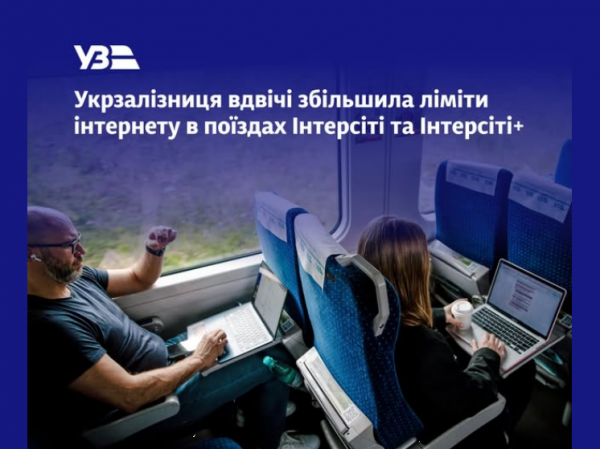 
Інтернету в деяких поїздах "Укрзалізниці" стало більше: хто і як може скористатись 