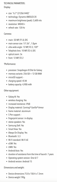 Смартфони Galaxy S25 фактично представили: відомі всі характеристики та дизайн