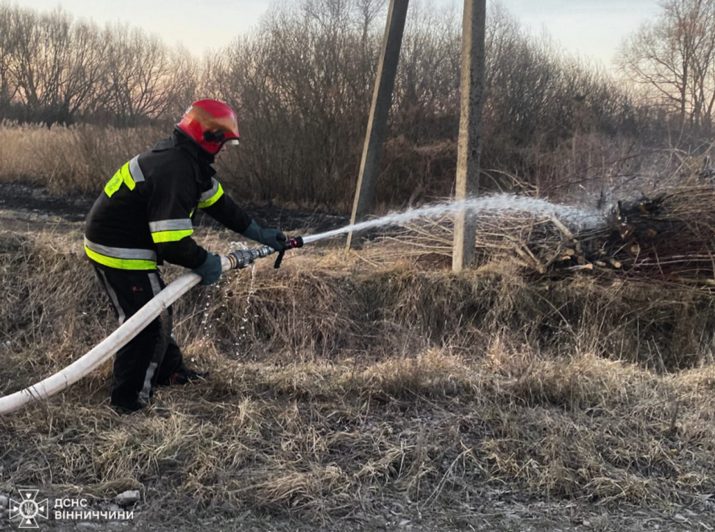 У Вінницькій області попри морози палають екосистеми: рятувальники ліквідували 11 пожеж