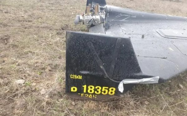 
У Казахстані впав дрон, схожий на російський "Шахед" (фото) - ЗМІ
